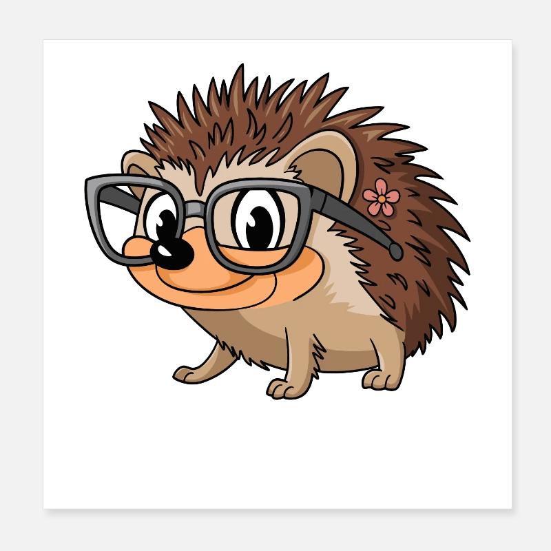 Conception de hérisson russe pour les amoureux des animaux Russie Poster 20 x 20 cm