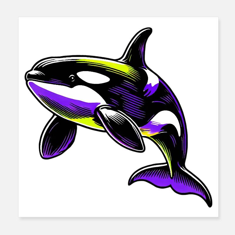 Schwertwal Poster 20x20 cm