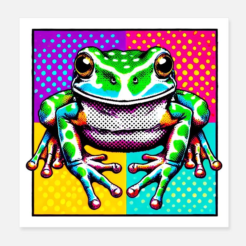 Grenouille Poster 20 x 20 cm
