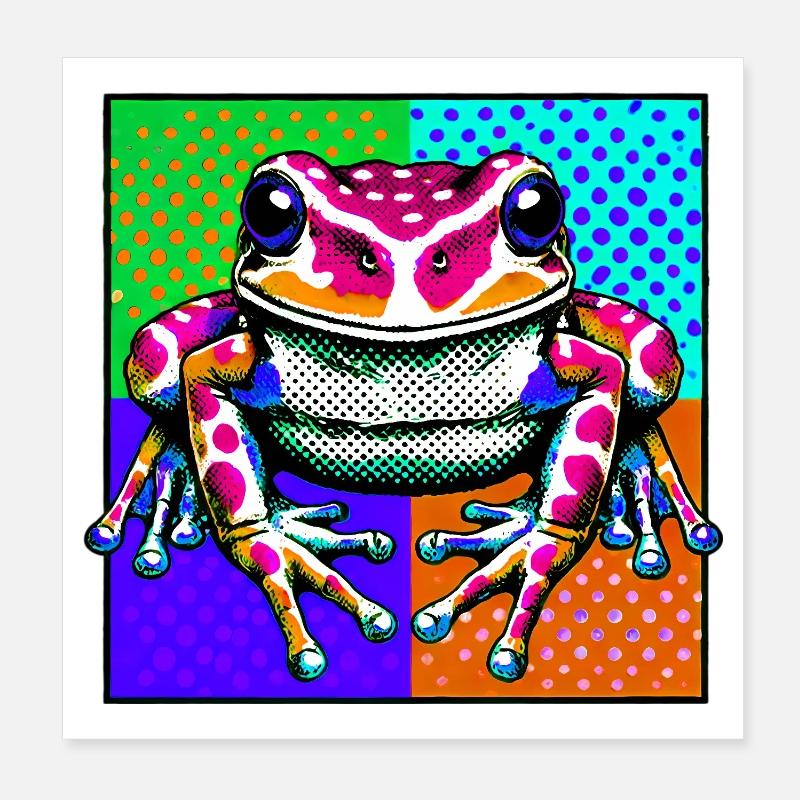 Grenouille Poster 20 x 20 cm