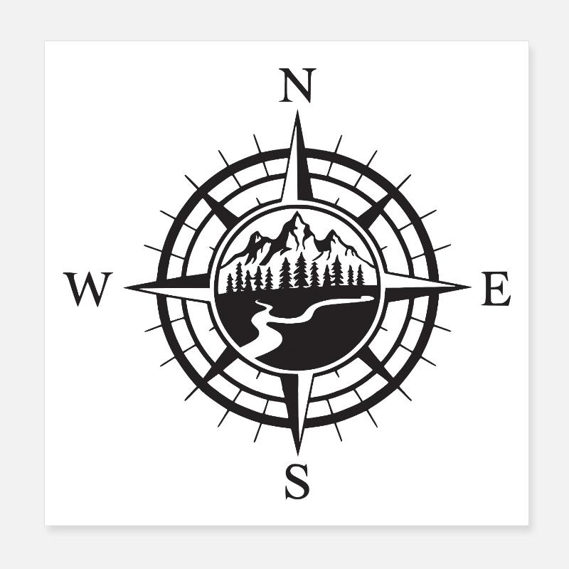 Montagnes - L’aventure vous attend Poster 20 x 20 cm