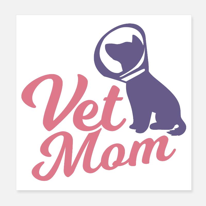 Veterinär Mutter Poster 20x20 cm