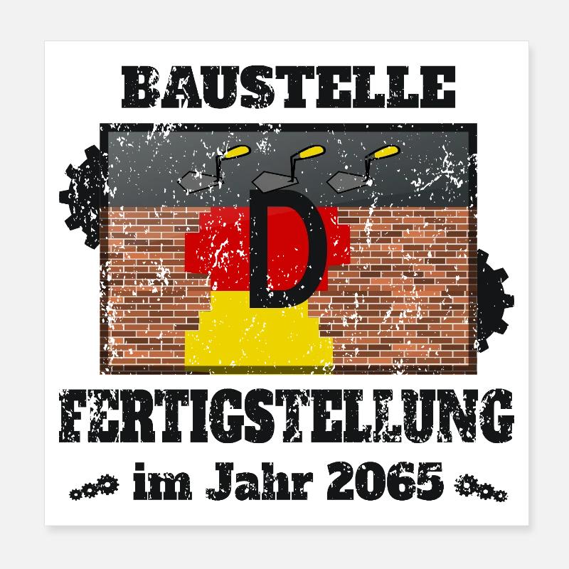 Construction site Germany Poster 8" x 8" (20x20 cm)