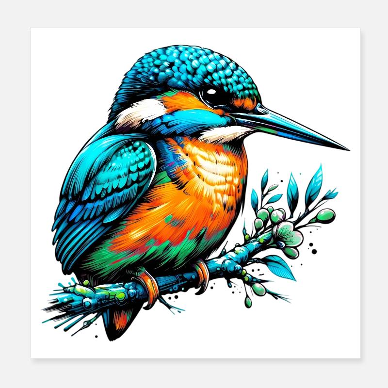 Martin-pêcheur Poster 20 x 20 cm