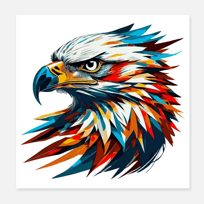 Majestueuse tête d’aigle ! Poster 20 x 20 cm