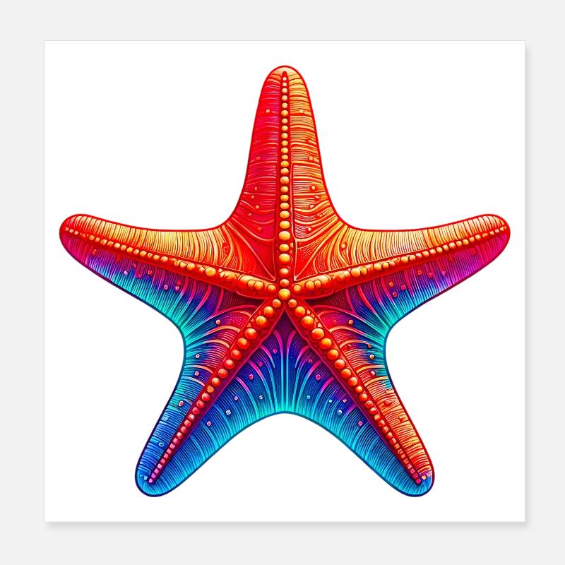 Étoile de mer Poster 20 x 20 cm