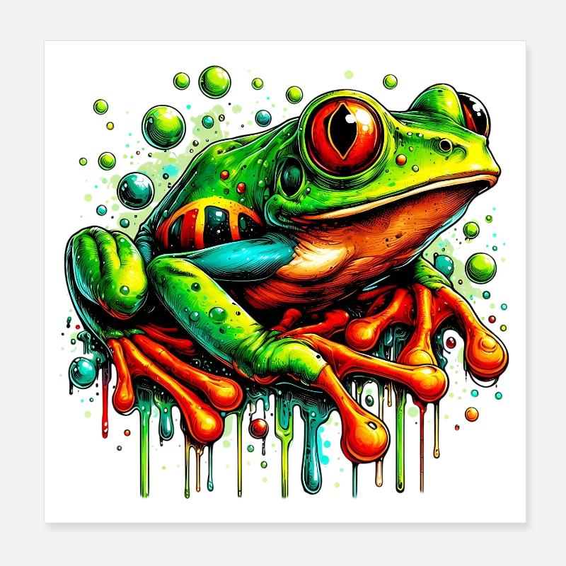 Frosch Poster 20x20 cm
