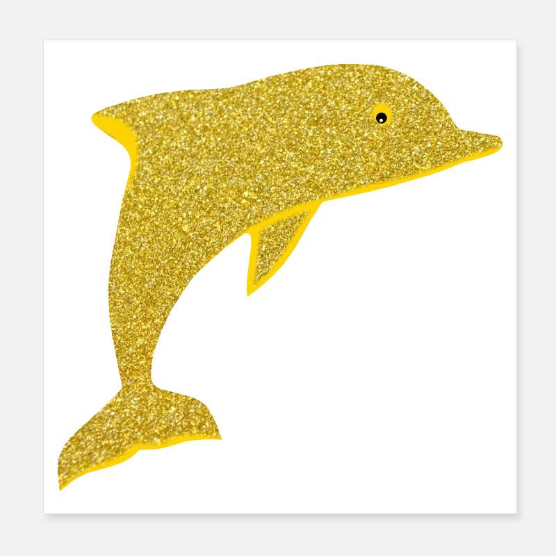 Niedlicher Delfin Poster 20x20 cm