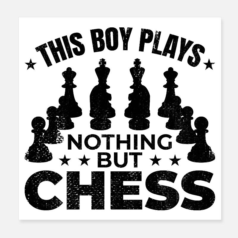 Ce garçon ne joue qu’aux échecs Poster 20 x 20 cm