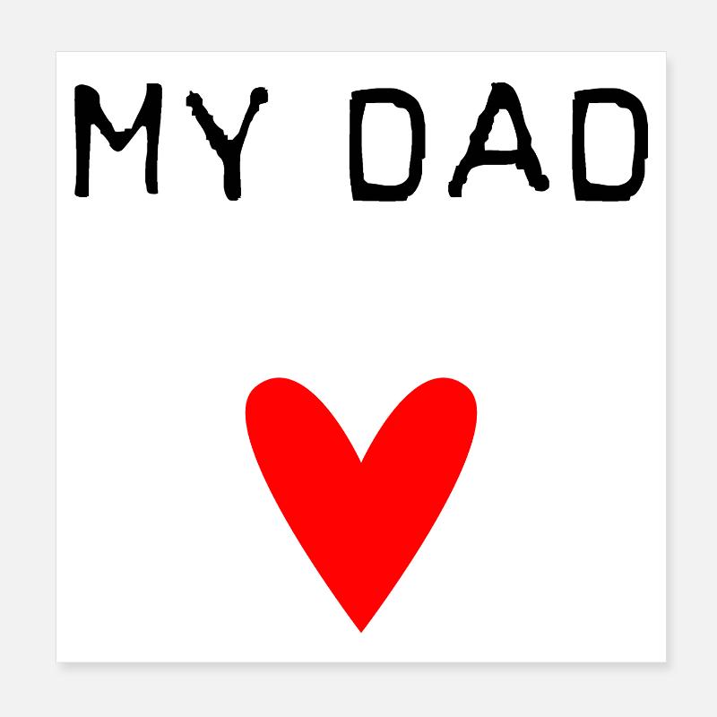 DAD. FATHER'S DAY. HAPPY FATHER'S DAY. HAPPY BIRTHDAY. Poster 8" x 8" (20x20 cm)