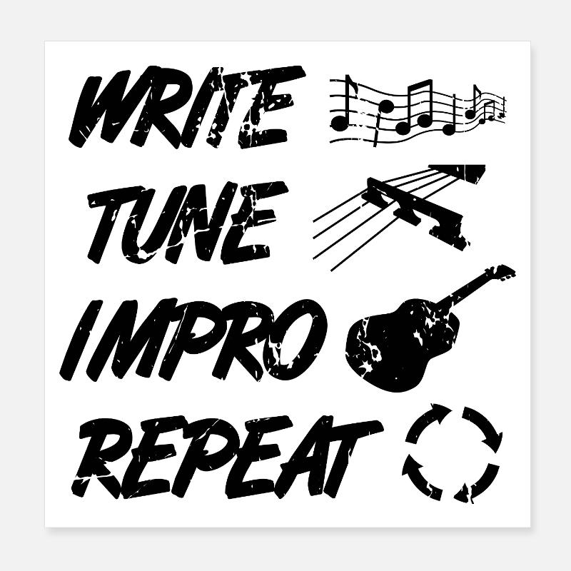Guitarist Schedule Poster 8" x 8" (20x20 cm)