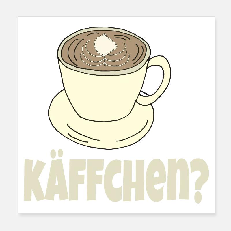 Coffee cup Kaeffchen Poster 8" x 8" (20x20 cm)