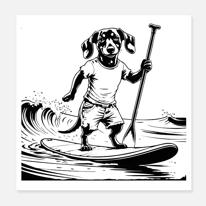 SUP SURF Poster 20 x 20 cm