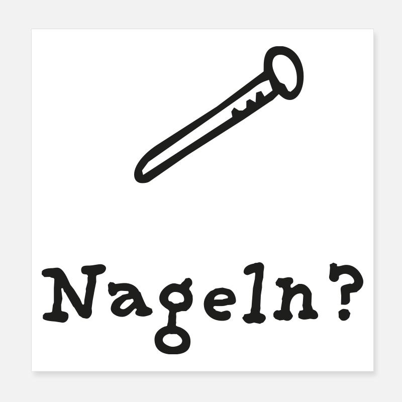 nageln Poster 20x20 cm