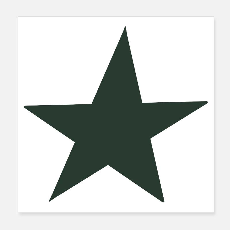 grünes Sternmuster im Retro-Stil Poster 20x20 cm