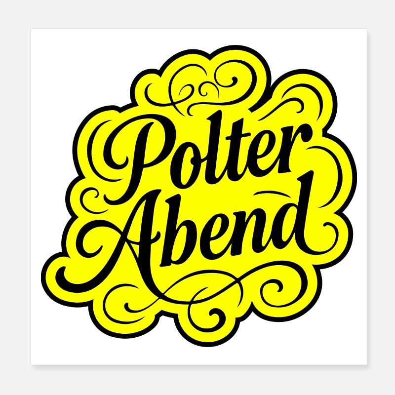 Polterabend Polterhochzeit Poster 20x20 cm