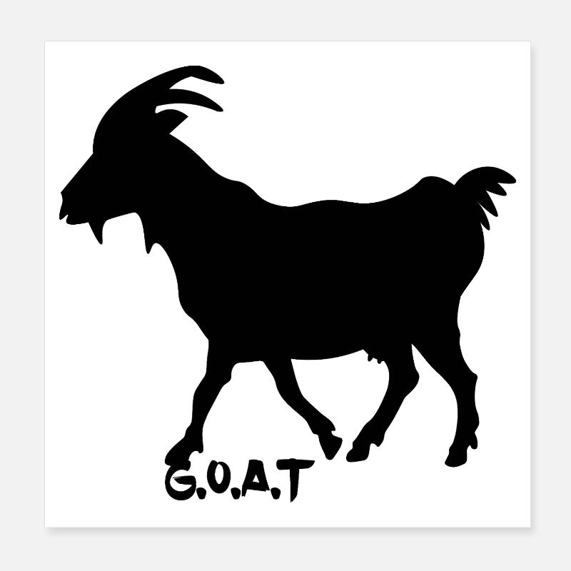 G.O.A.T. noir Poster 20 x 20 cm