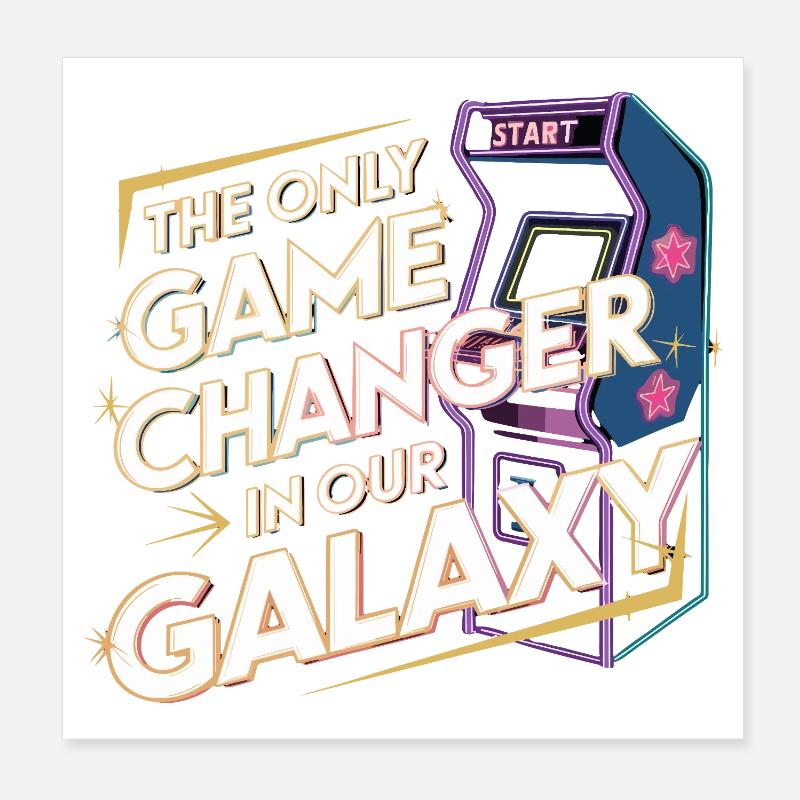 Le seul changeur de jeu dans notre arcade rétro Galaxy Poster 20 x 20 cm