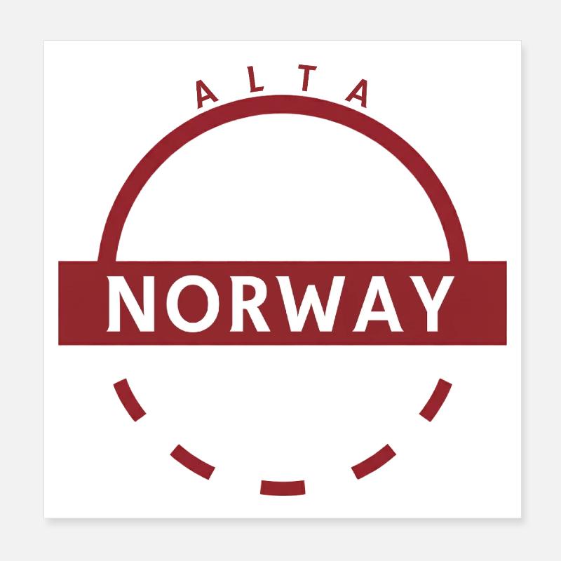 Alta Norway Emblem Ring Poster 8" x 8" (20x20 cm)