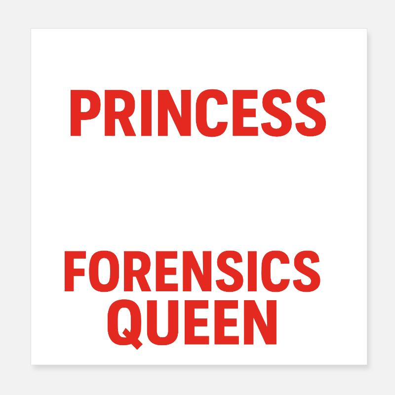 Funny Forensics Science Criminology Student Poster 8" x 8" (20x20 cm)