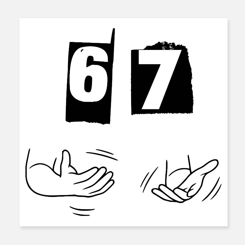 Six Sept, 67 - Poster 20 x 20 cm - blanc