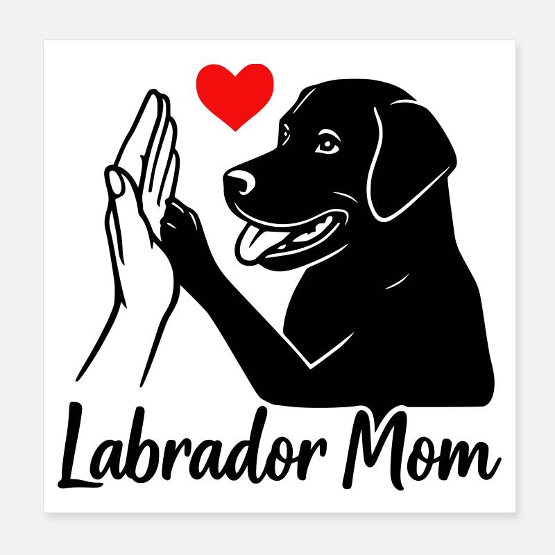 Maman Labrador Poster 20 x 20 cm