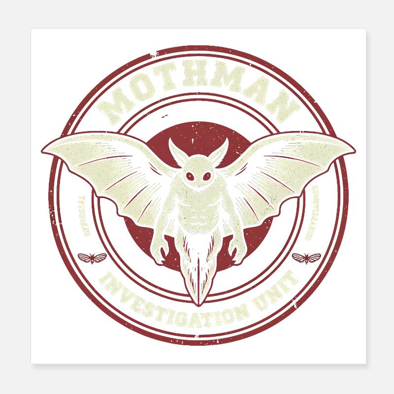 Mottenmann-Ermittlungseinheit Lustiger Kryptiden-M Poster 20x20 cm