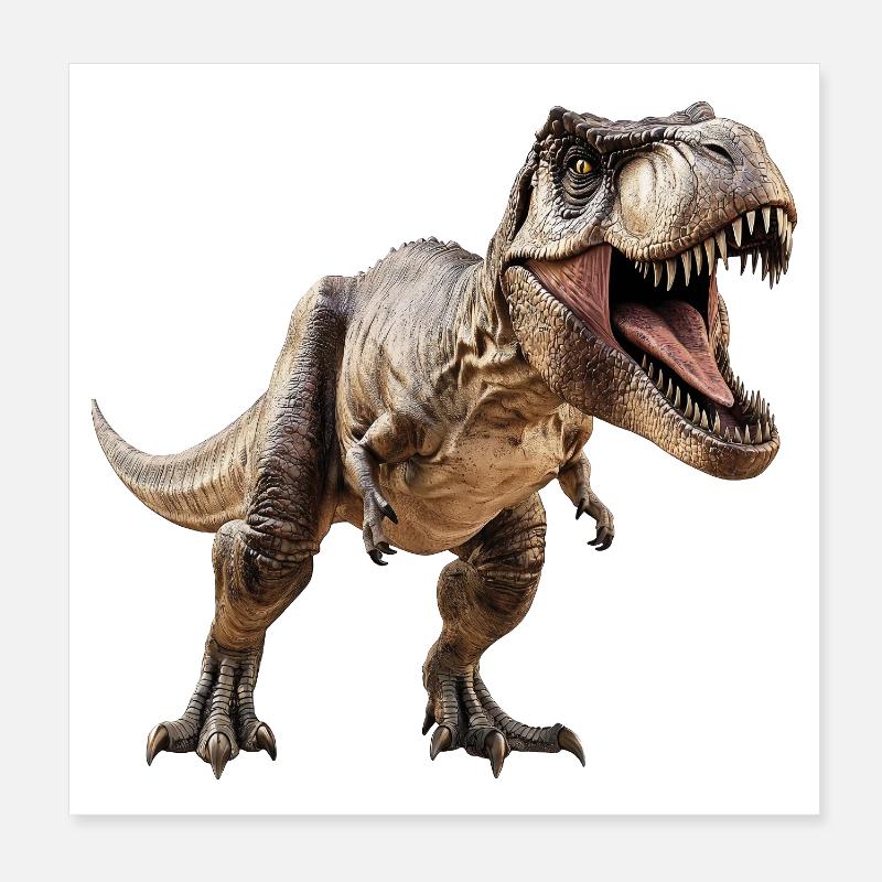 T-Rex Dino Dinosaur Poster 8" x 8" (20x20 cm)