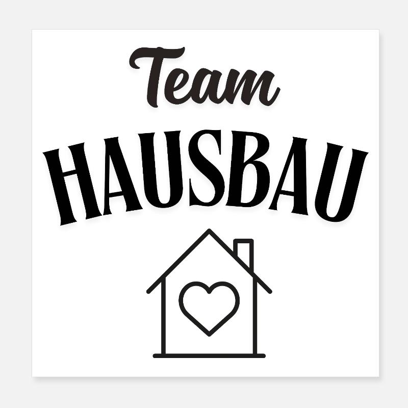 Construction de maisons d’équipe Poster 20 x 20 cm