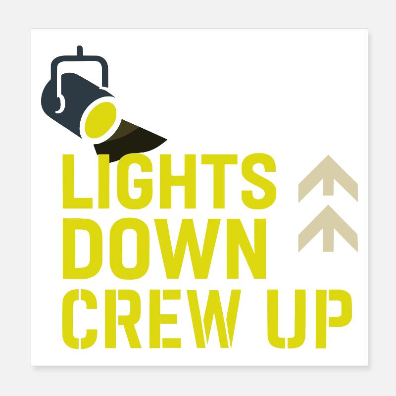 Équipe technique théâtrale Technicien de scène Son Poster 20 x 20 cm