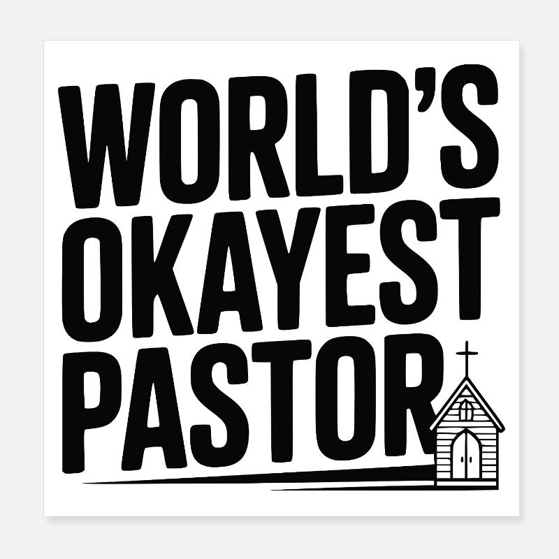 Der beste Pastor der Welt Poster 20x20 cm