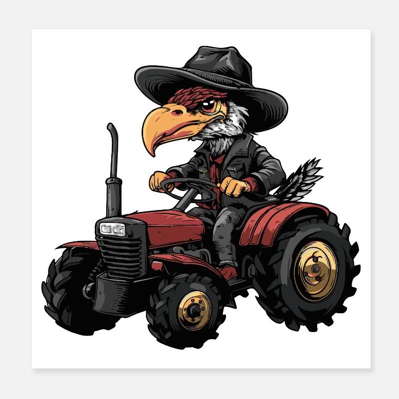 Éleveur de tracteurs Harpy Bird Poster 20 x 20 cm