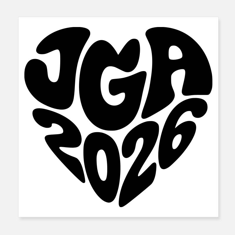 Jga 2026 Herz Form Herzform Poster 20x20 cm