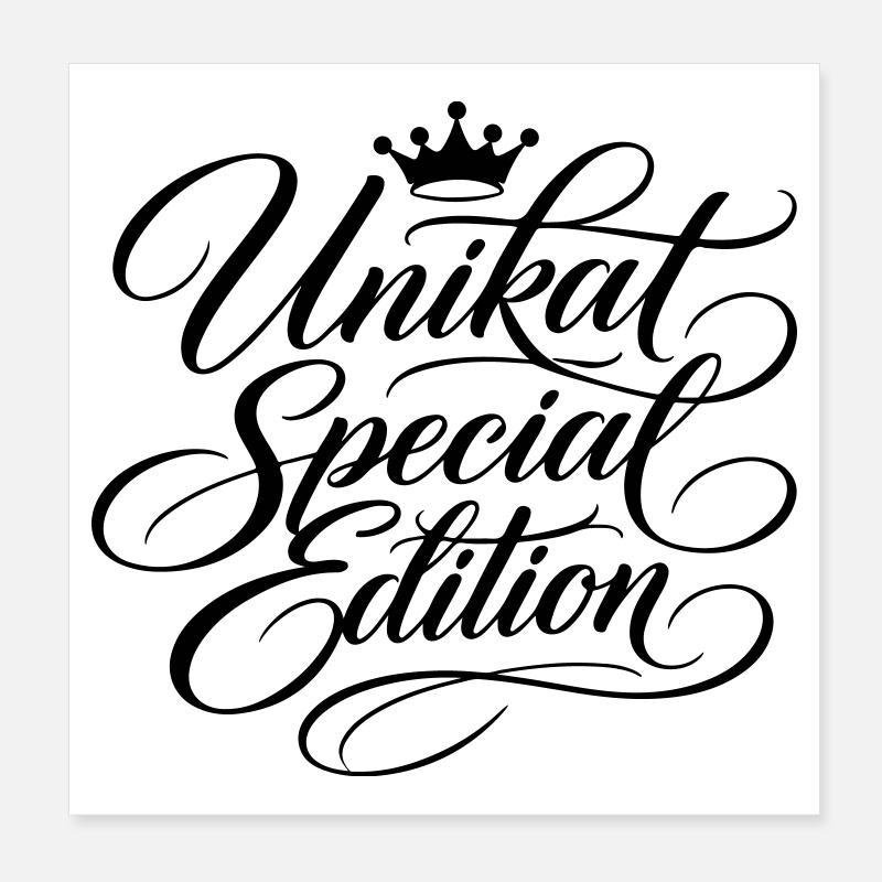 Unique Special Edition Poster 8" x 8" (20x20 cm)