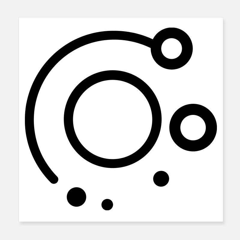 Schwerkraft Poster 20x20 cm