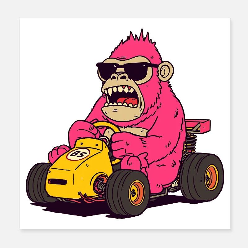 Kart Singe Rose Poster 20 x 20 cm