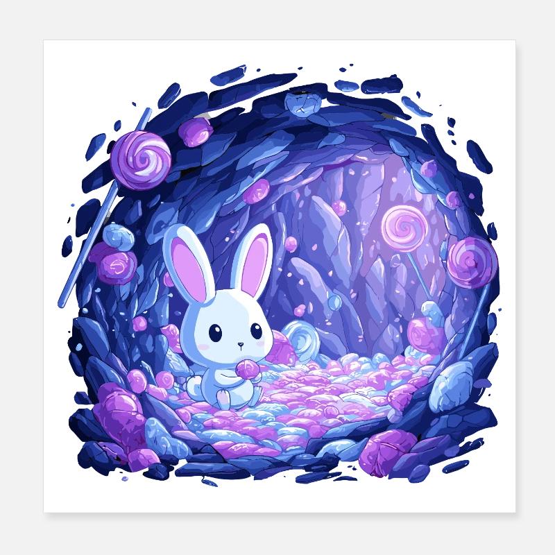 Sucre Lop Bunny en Candy Light Poster 20 x 20 cm