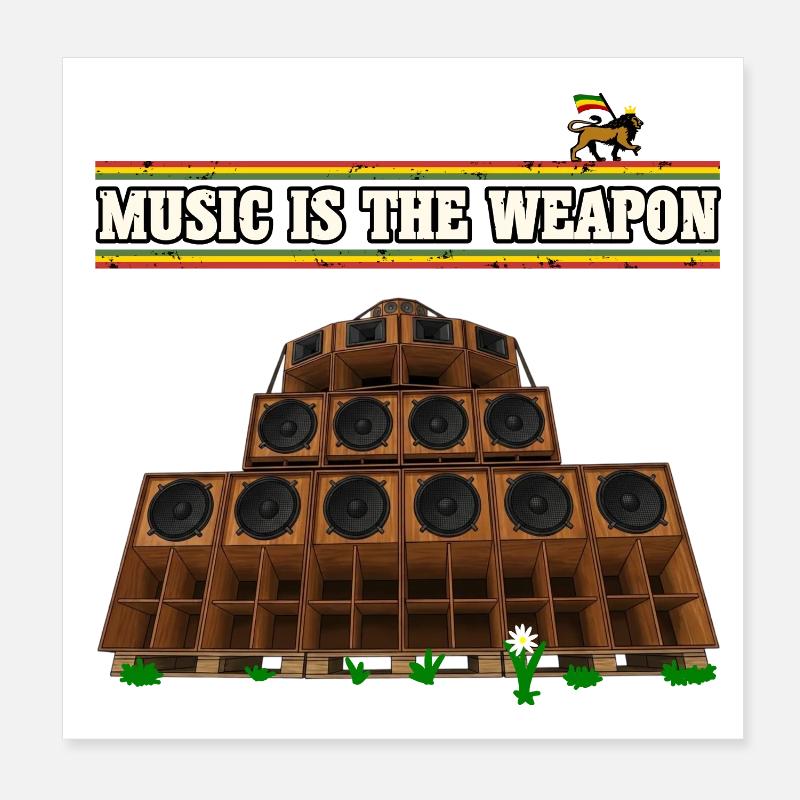 Dub Reggae Music Poster 8" x 8" (20x20 cm)