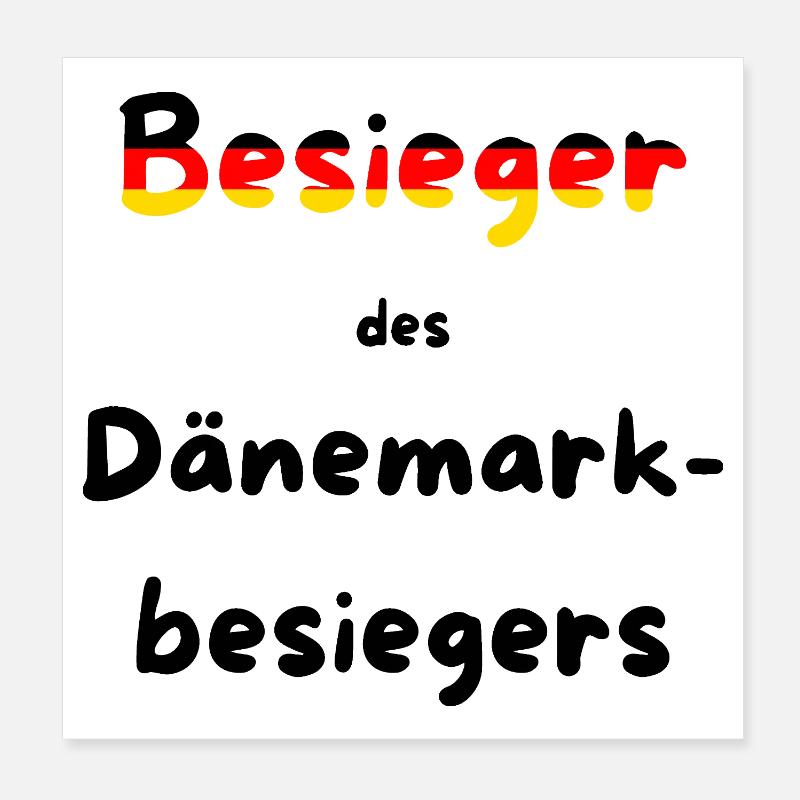 Vainqueur du Danemark Vainqueur - Handball Poster 20 x 20 cm