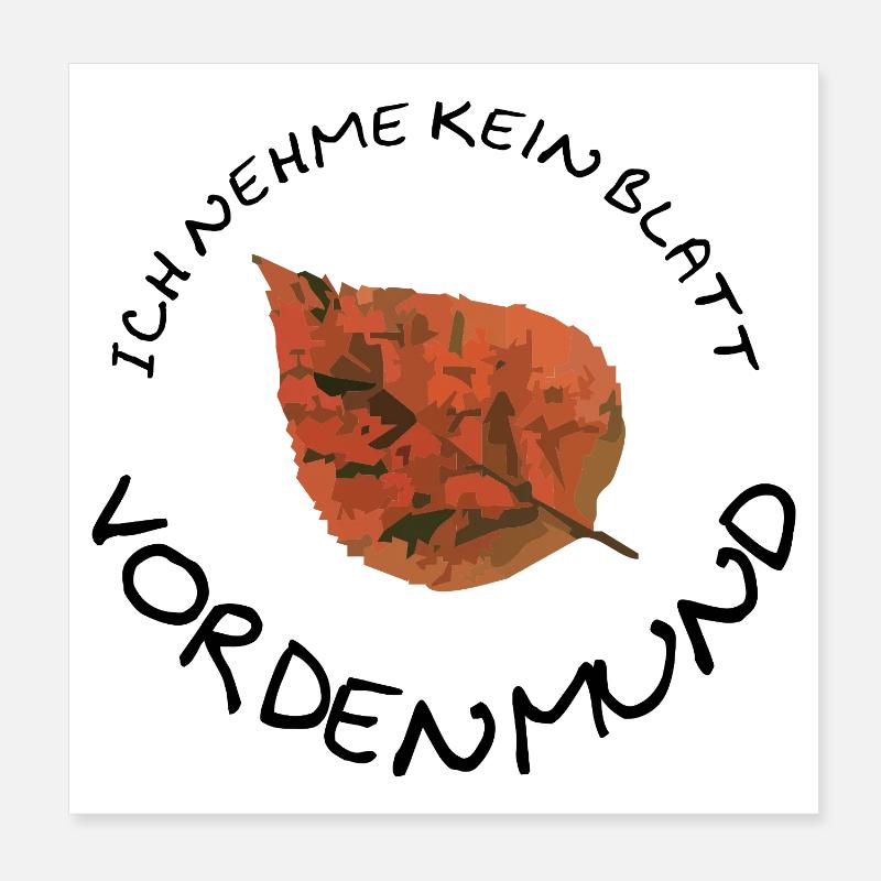 Ne mâche pas tes mots Poster 20 x 20 cm