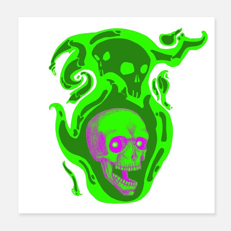 Crâne de nébuleuse Poster 20 x 20 cm