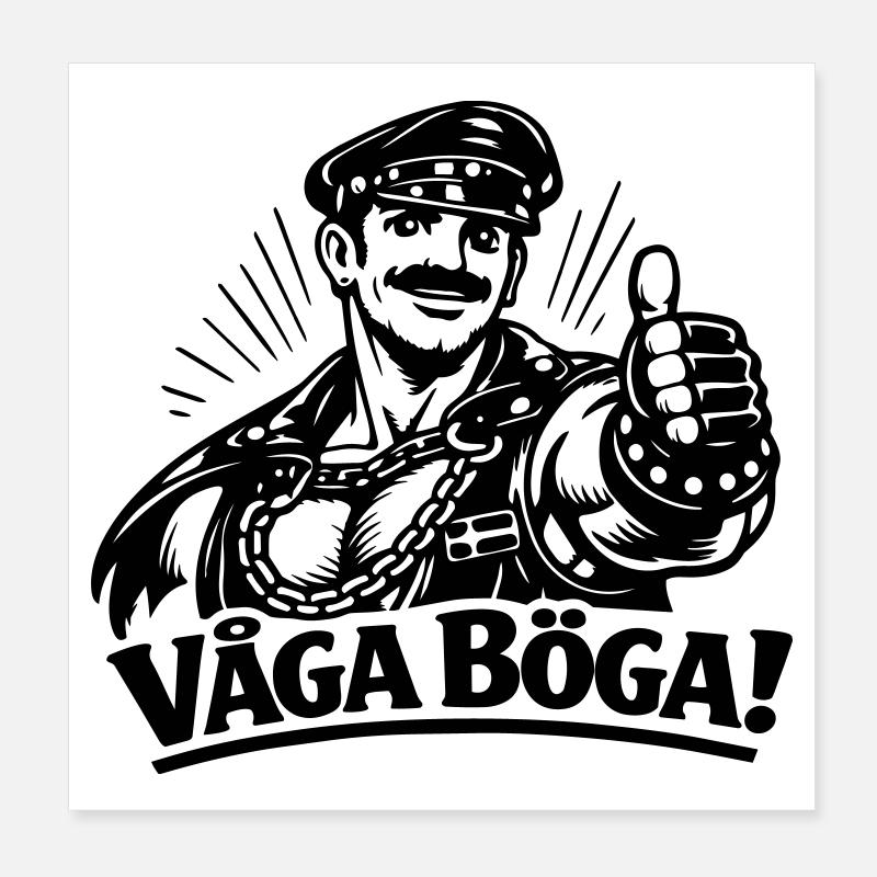 Wag es, schwul zu sein Poster 20x20 cm