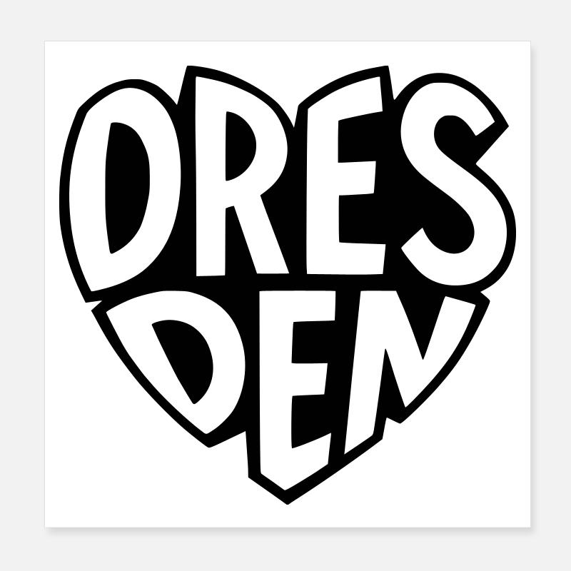 Faute de frappe élégante à Dresde Poster 20 x 20 cm