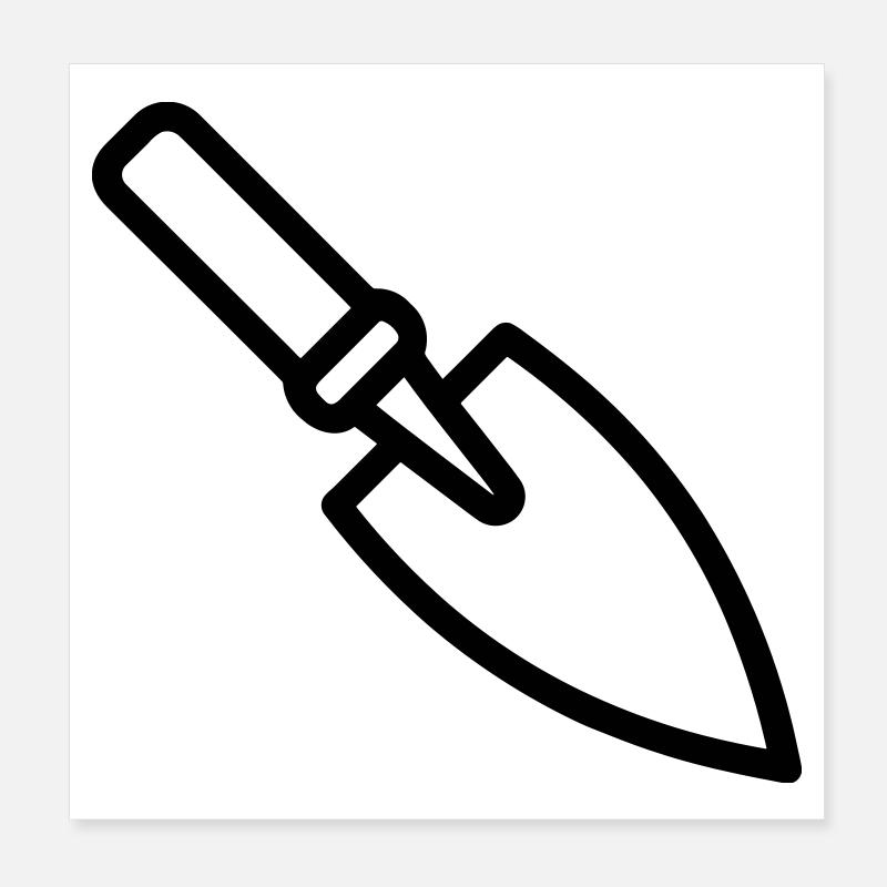 Trowel Poster 8" x 8" (20x20 cm)