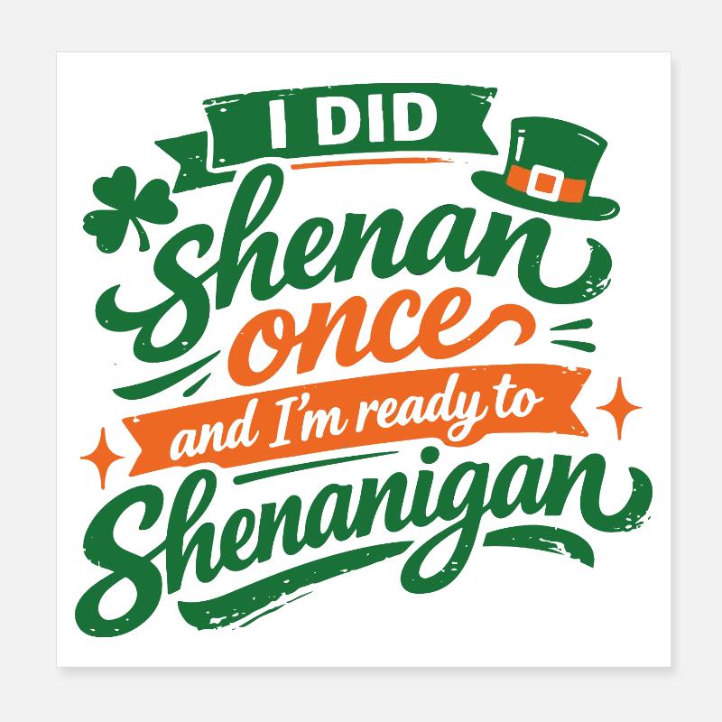 Prêt devant les bêtises | La Saint-Patrick Poster 20 x 20 cm