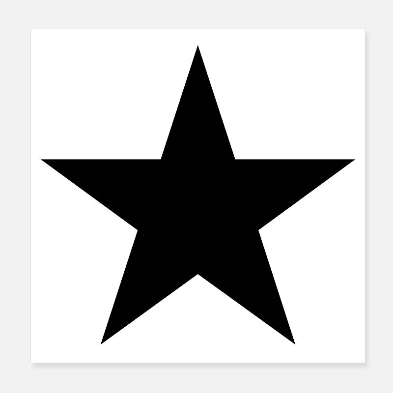 Star Black Poster 20 x 20 cm