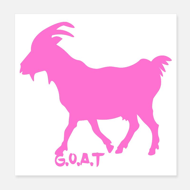 G.O.A.T. rose chèvre. Poster 20 x 20 cm