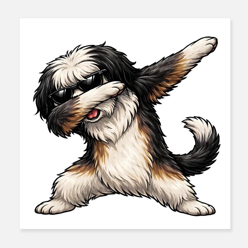 Dab du Tibetan Terrier Poster 20 x 20 cm