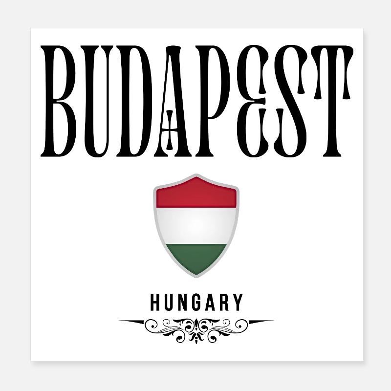 Souvenir de Budapest, design élégant Budapest Poster 20 x 20 cm