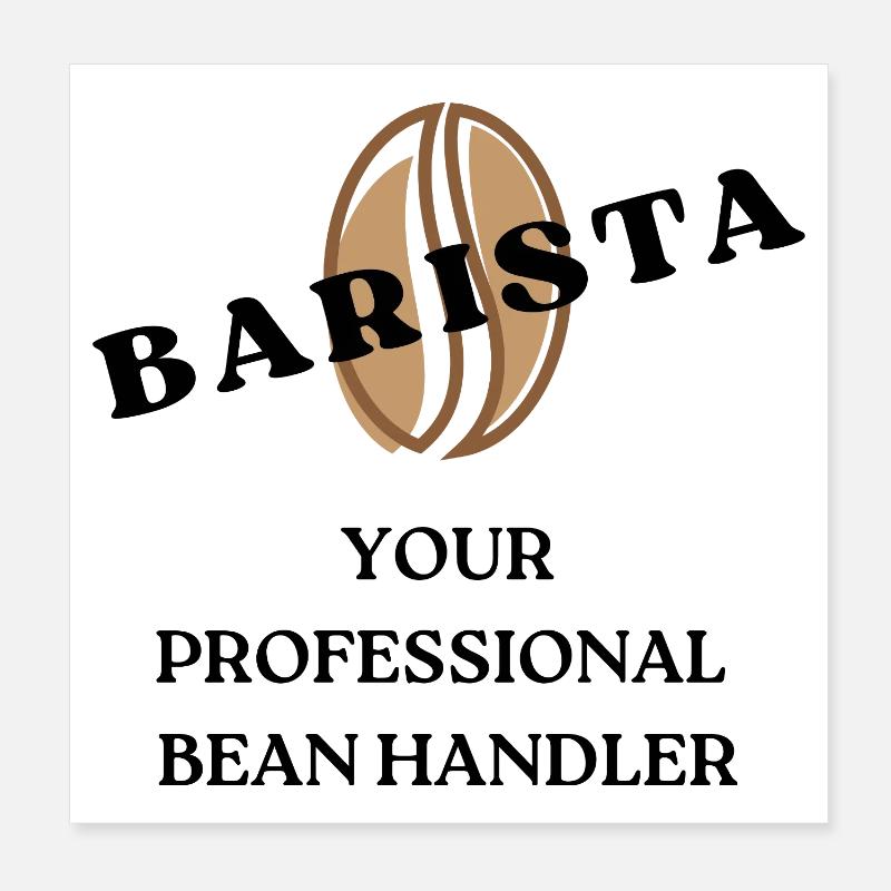 Graphique barista de café Poster 20 x 20 cm